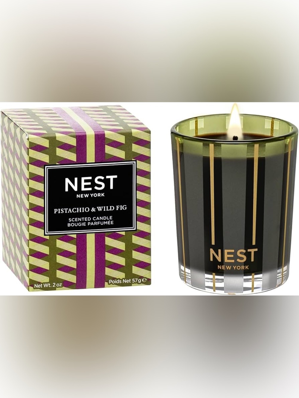NEST NY CLASSIC CANDLE, PISTACHIO & WILD FIG 2 Oz / 57 g